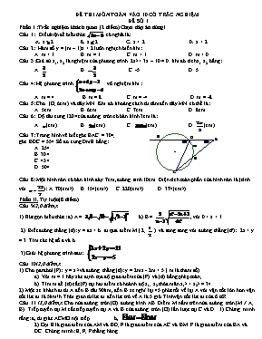 11 Đề ôn thi tuyển sinh vào Lớp 10 THPT môn Toán